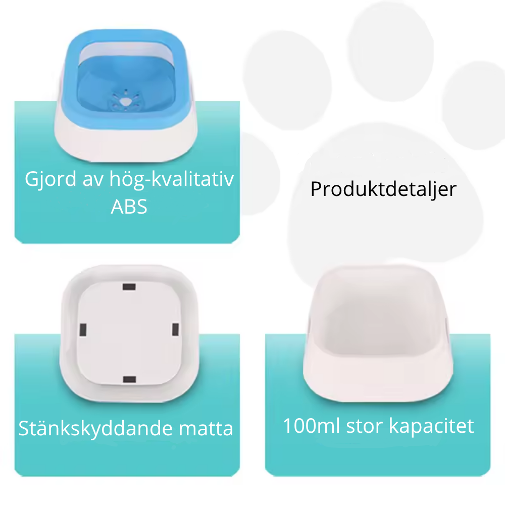 VovveSkålen - Spillfri vattenskål för ditt husdjur